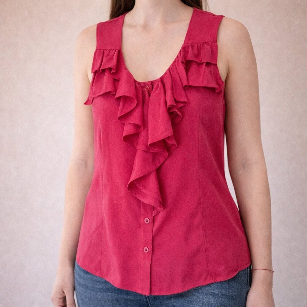 Banana Republic Sleeveless Top in Vibrant Pink Size XS